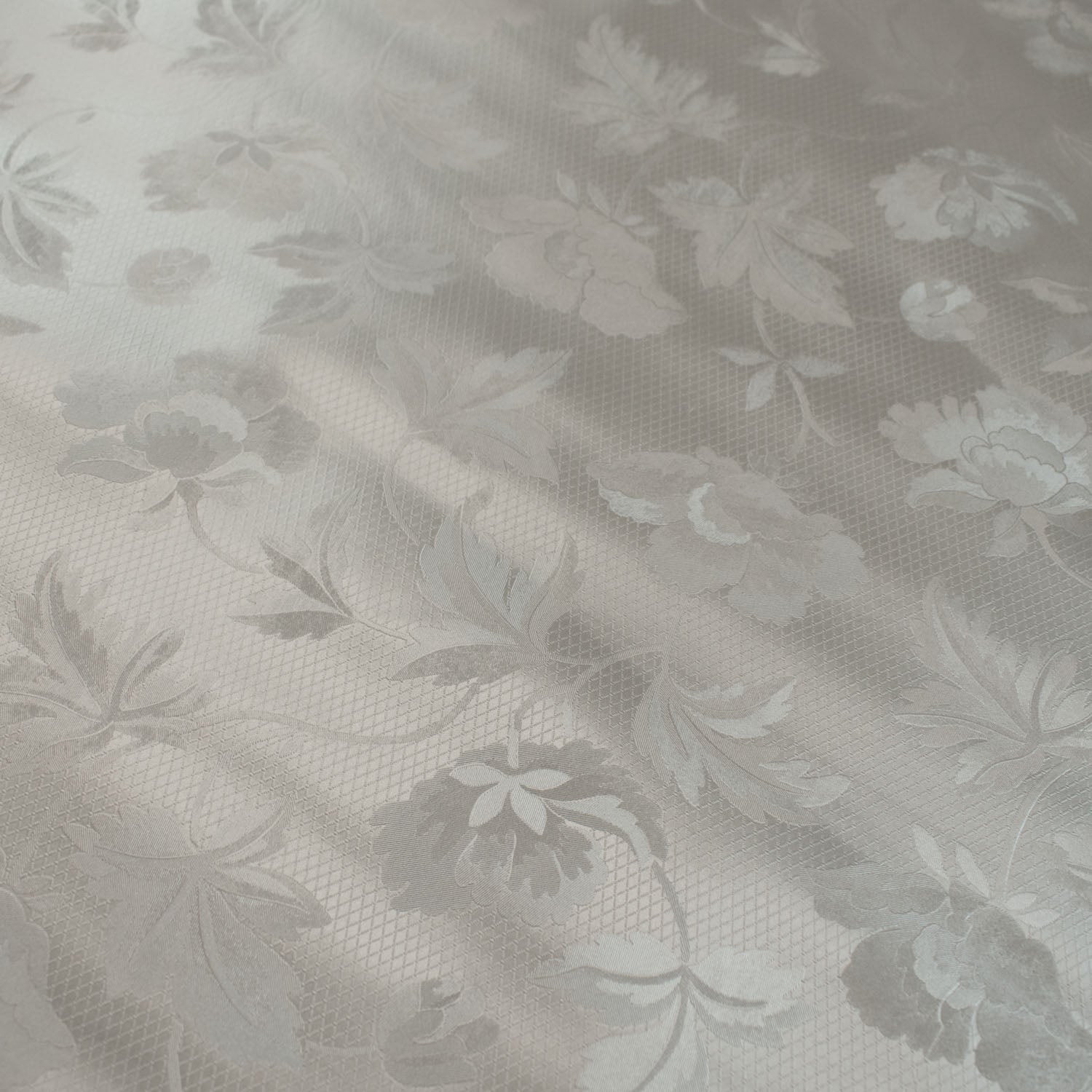 Grey Vines Tone on Tone Plastic Tablecloth Fabric