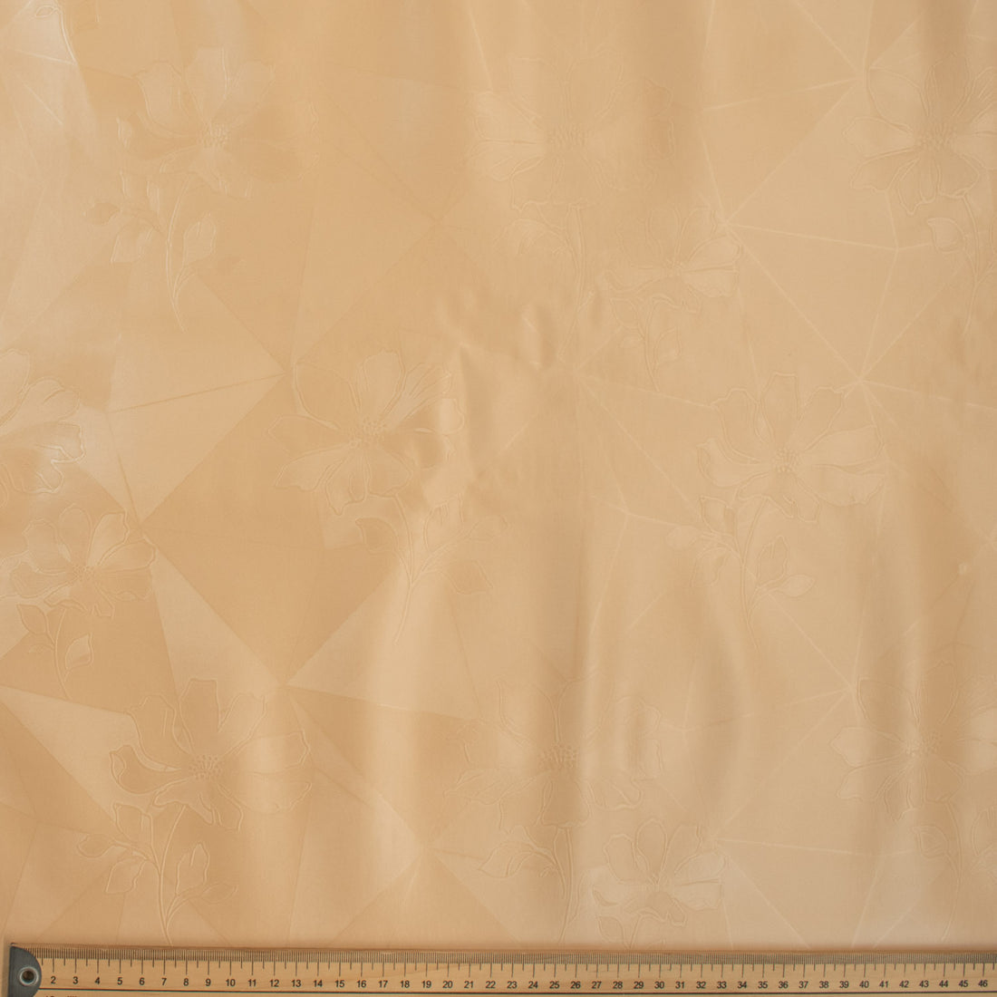 Caramel Diamond & Flower Plastic Tablecloth Fabric