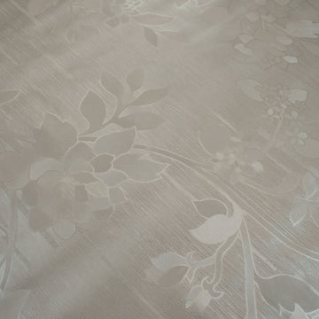 Grey Floral Vines Plastic Tablecloth Fabric