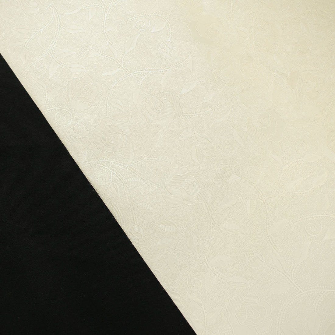 Ivory Vines Plastic Tablecloth Fabric