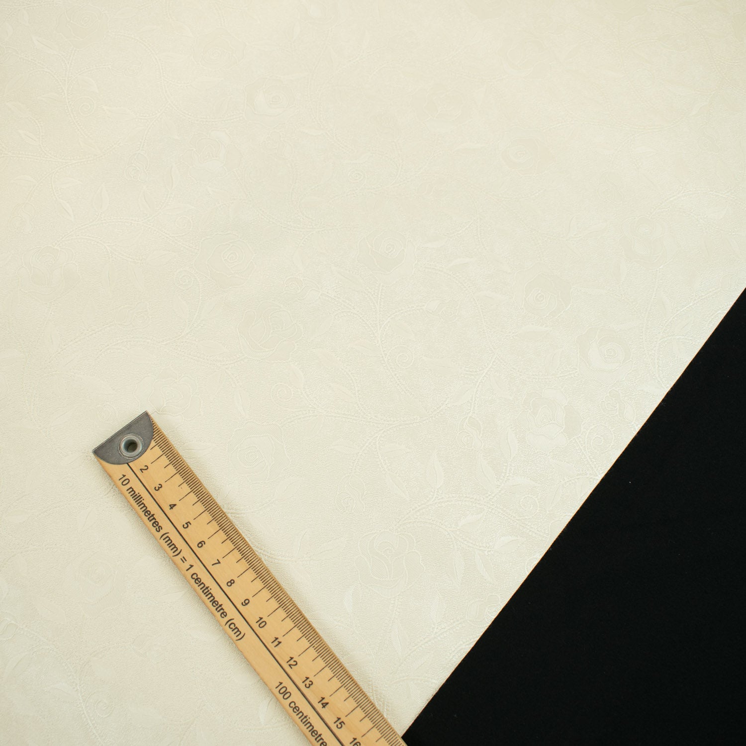 Ivory Vines Plastic Tablecloth Fabric