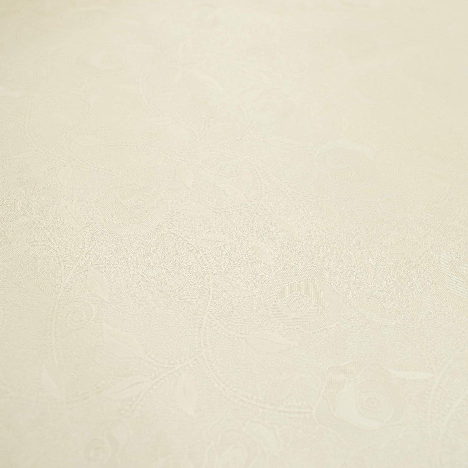 Ivory Vines Plastic Tablecloth Fabric