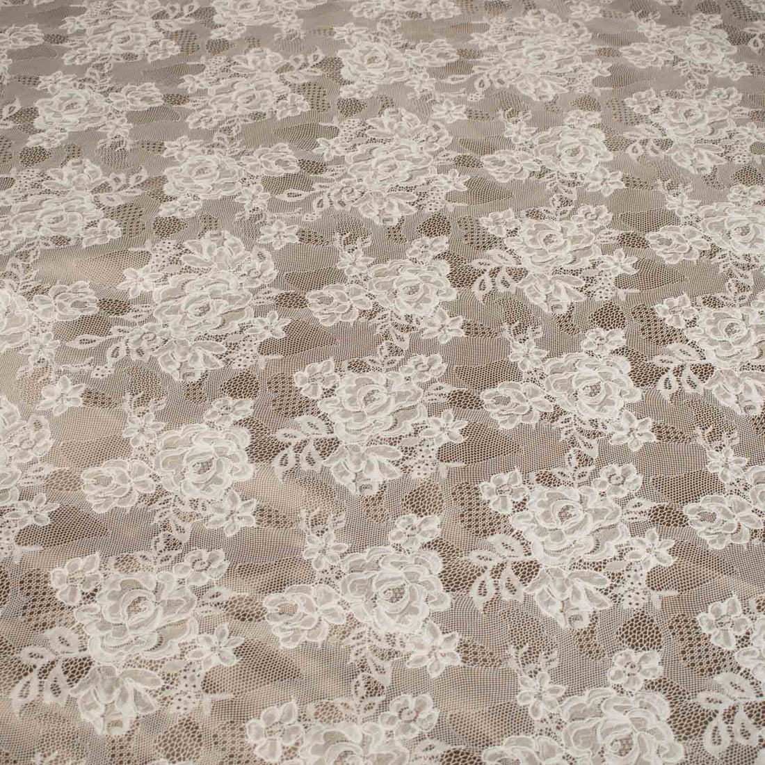 Brown Laces Plastic Tablecloth Fabric