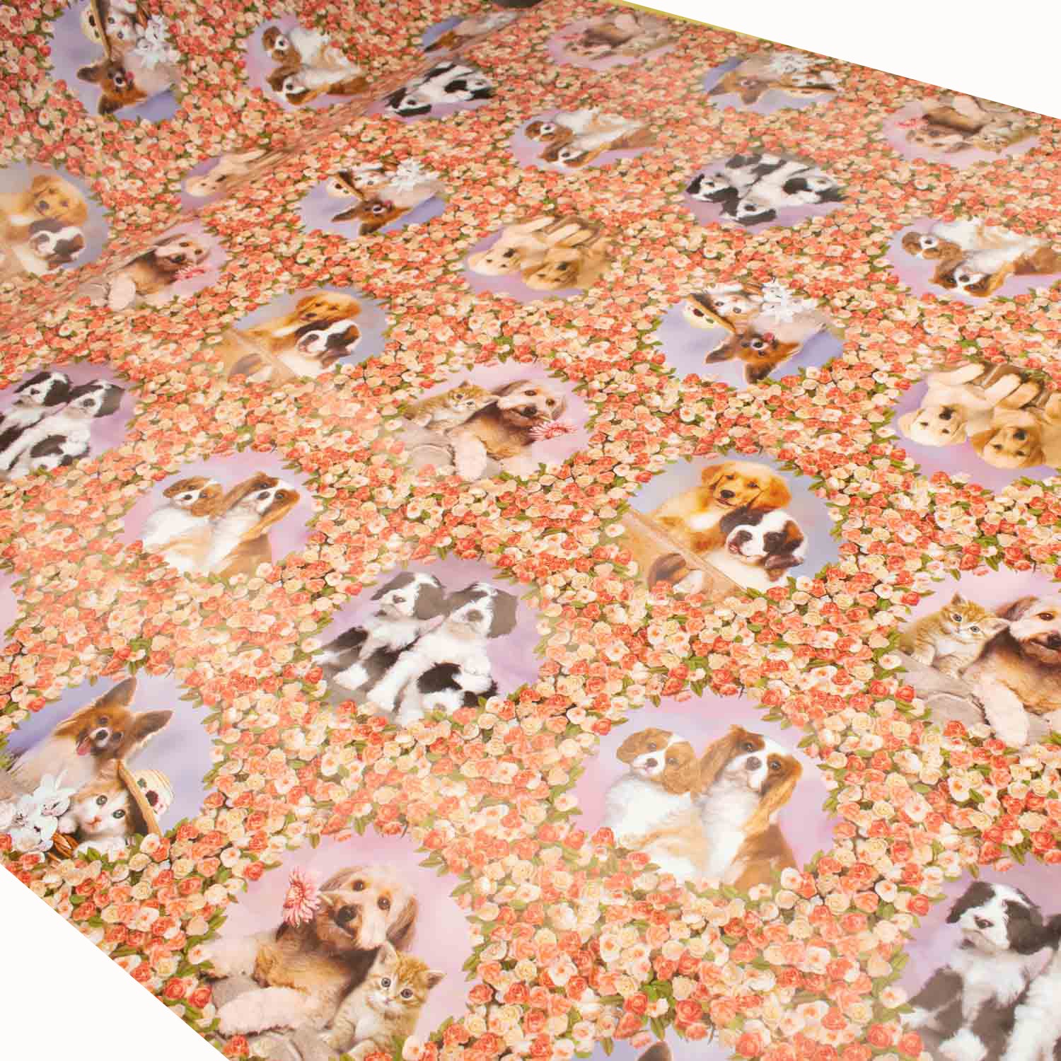 Poppy & Flowers Plastic Tablecloth Fabric