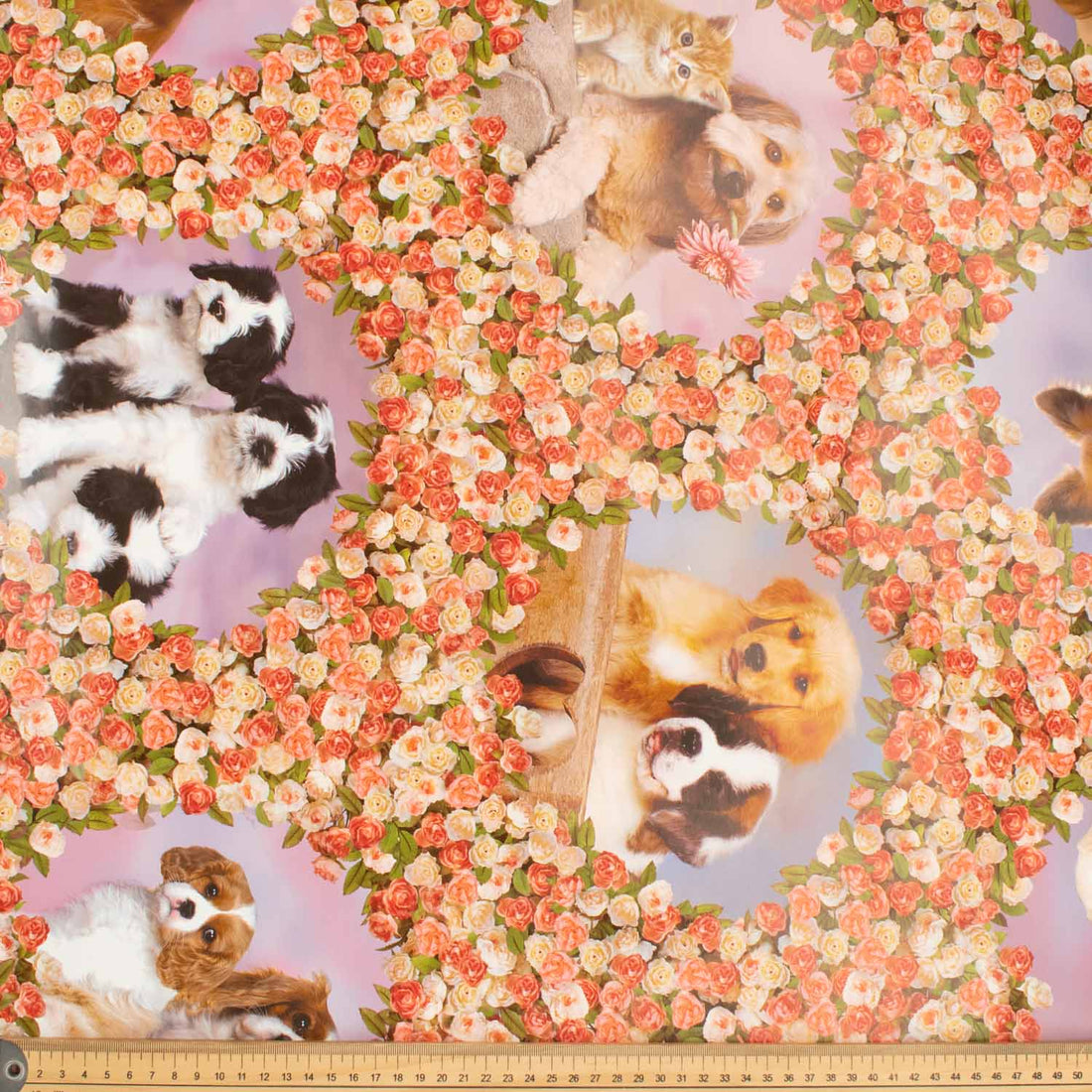 Poppy & Flowers Plastic Tablecloth Fabric