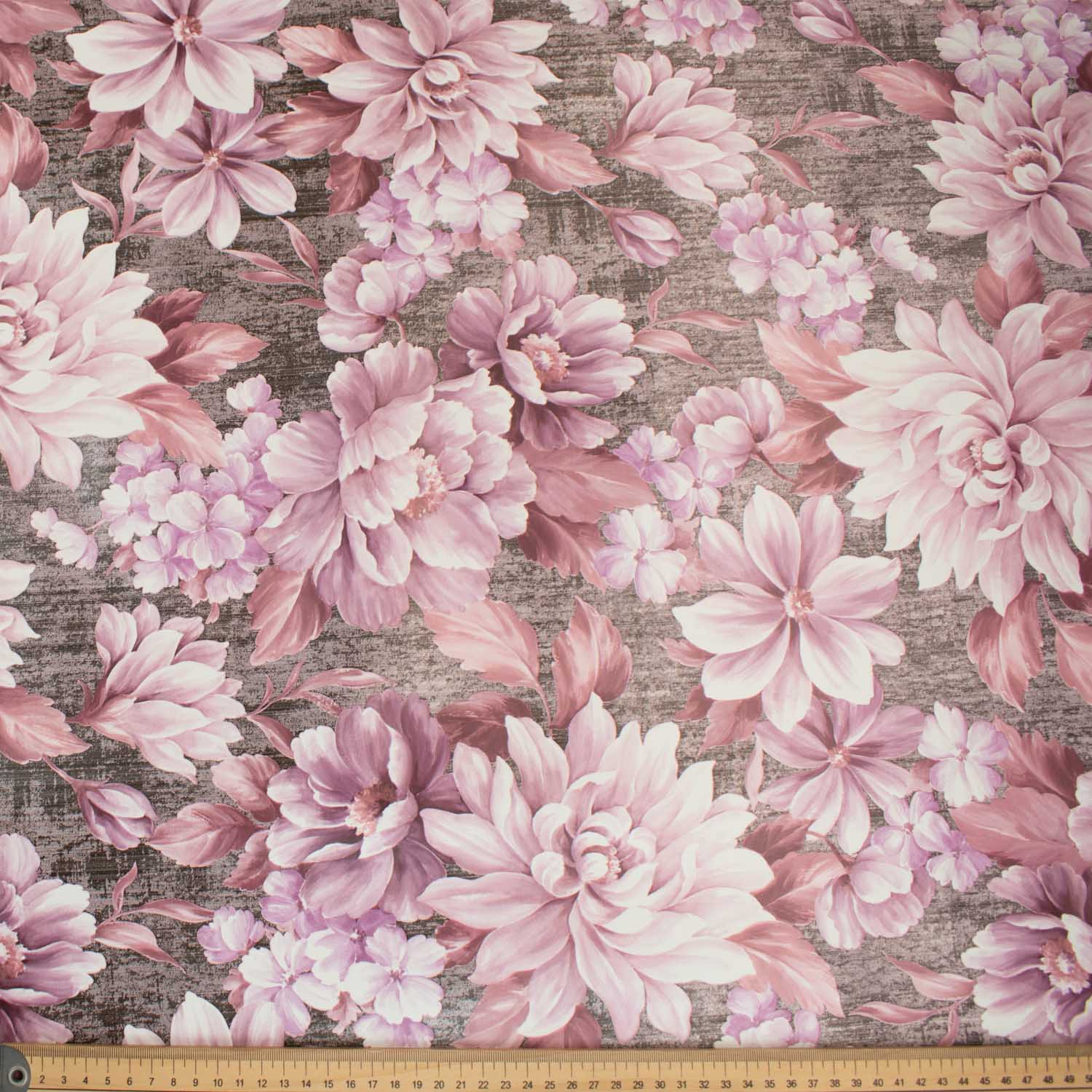 Purple Flower Bloom Plastic Tablecloth Fabric