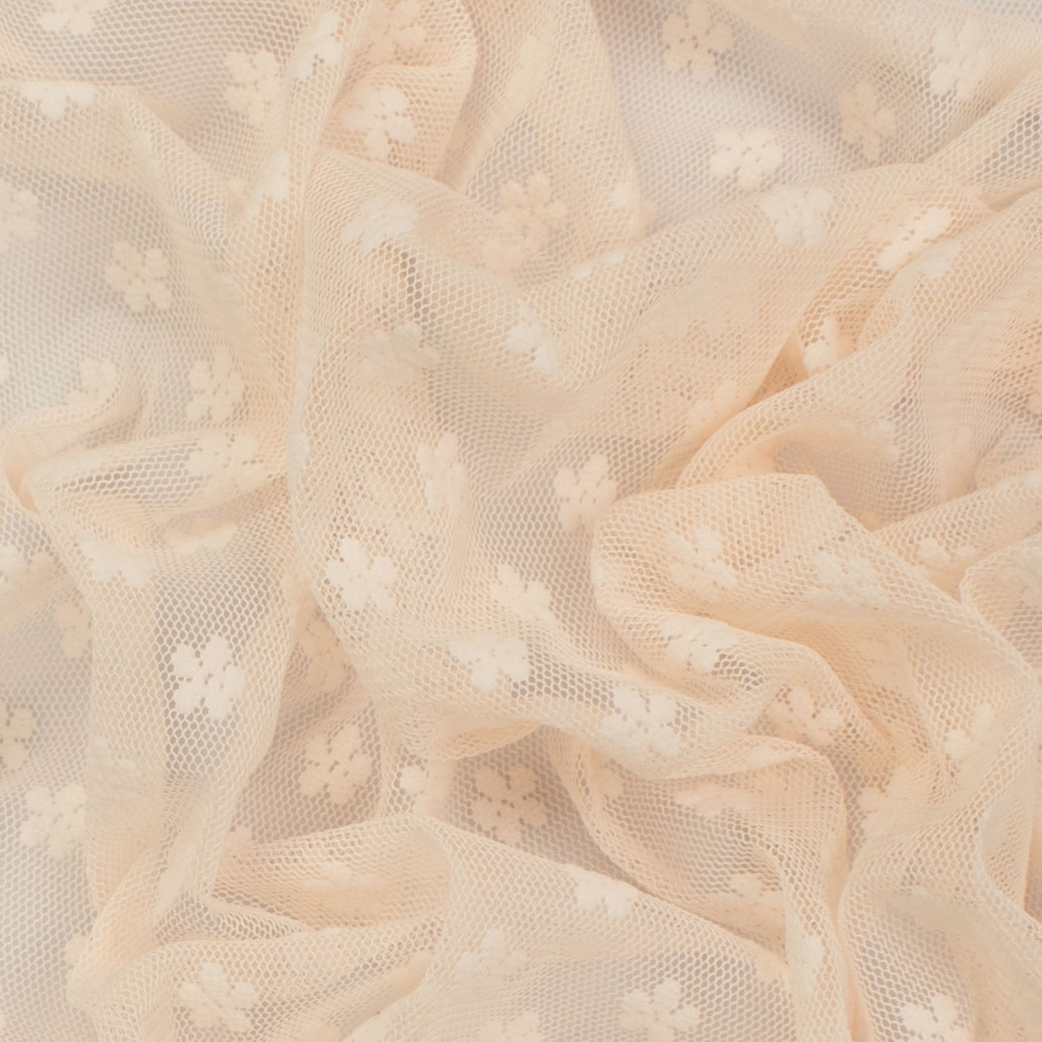 Flocked Floral Lace Mesh