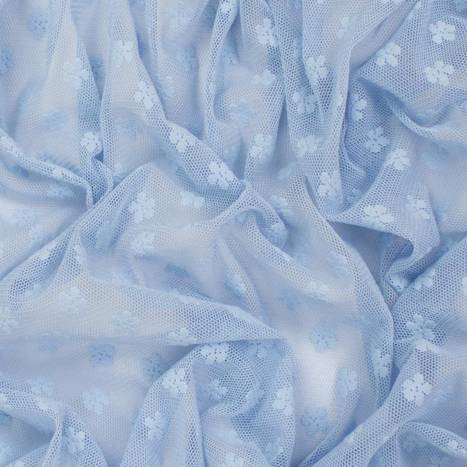 Flocked Floral Lace Mesh