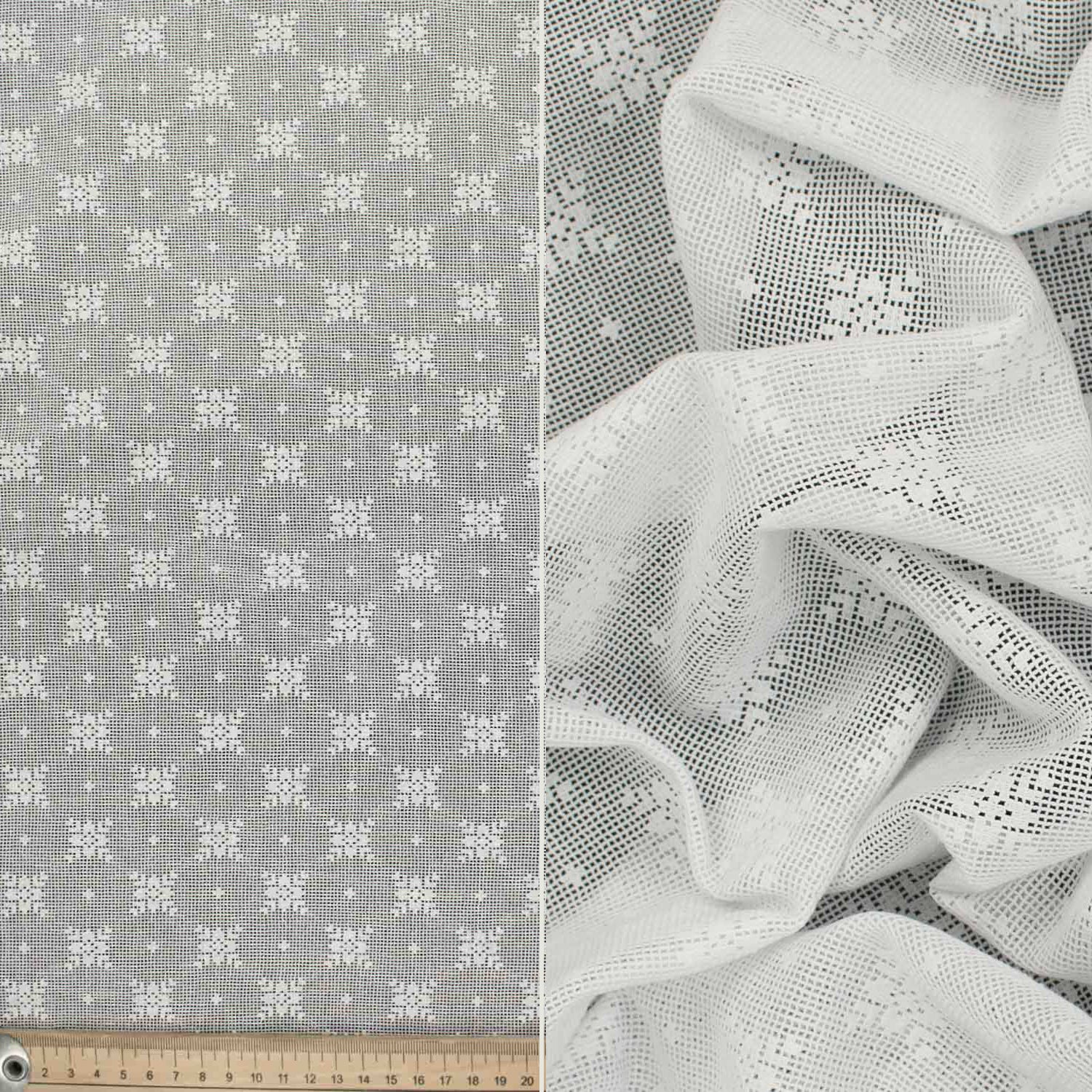 Flocked Floral Lace Mesh