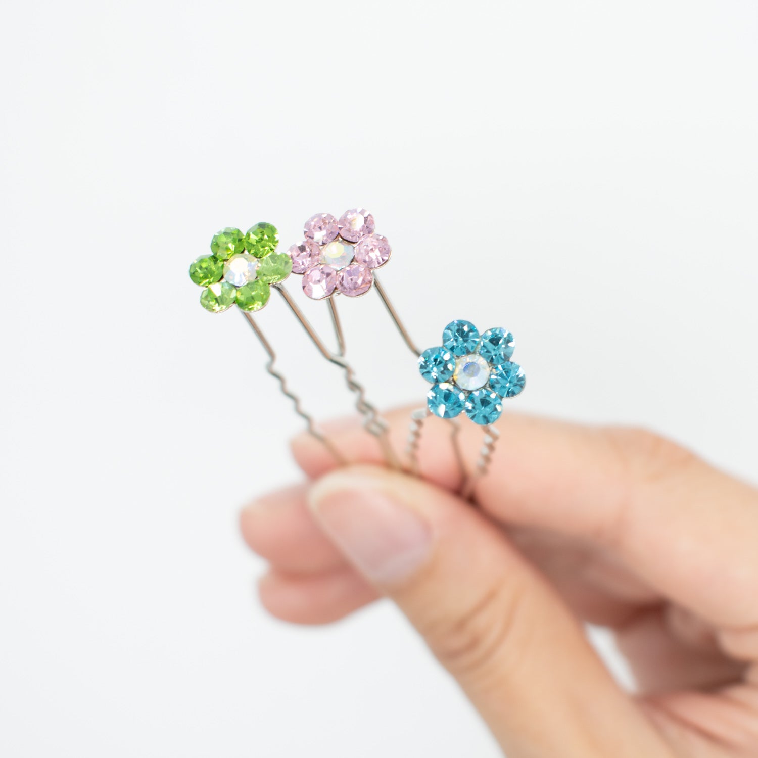 Bridal Rhinestone Mini Floral Hair Pin