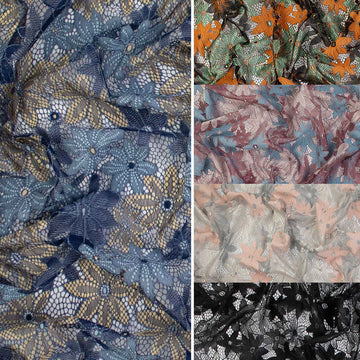 Floral Open Work Cut Work Embroidered Lace