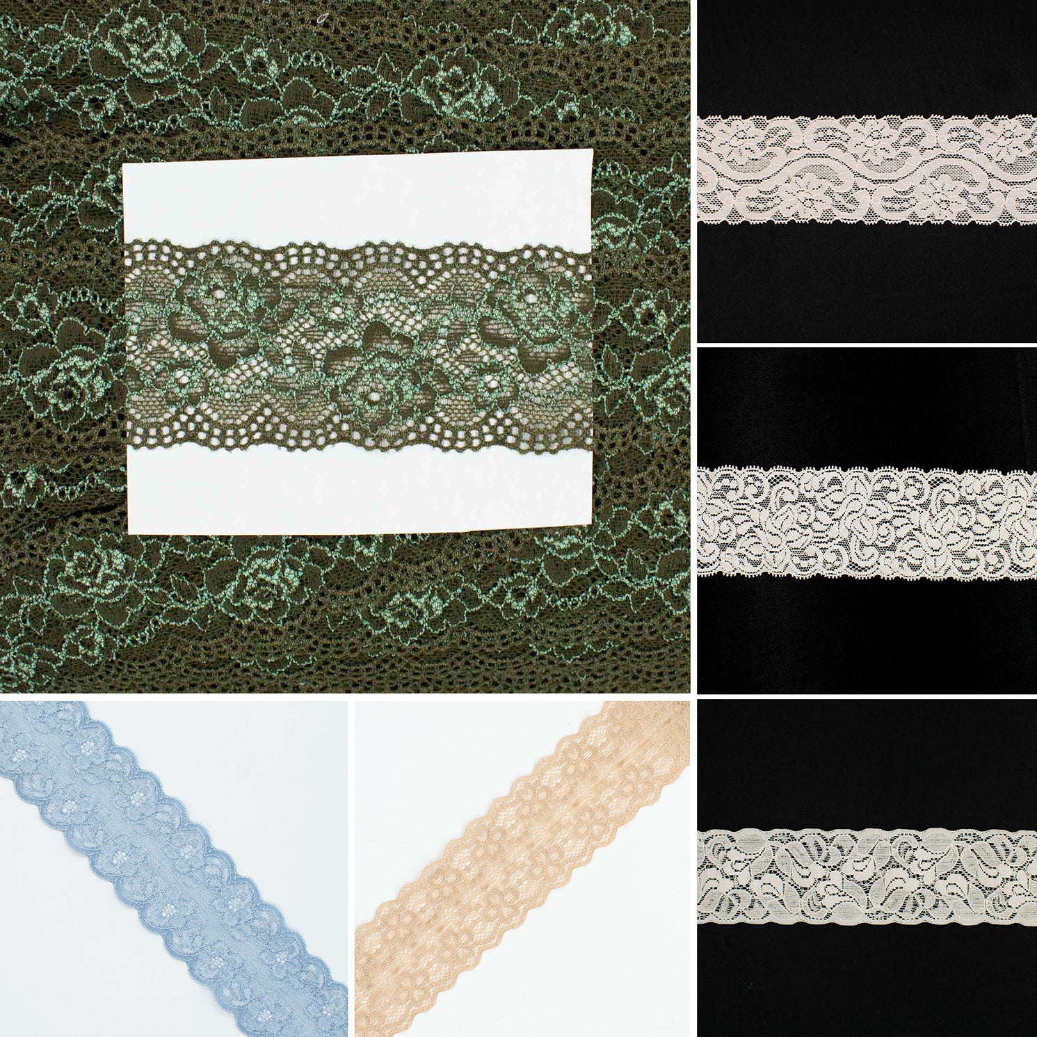 Stretch Raschel Lace Trim 55mm