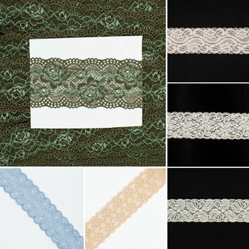 Stretch Raschel Lace Trim 55mm