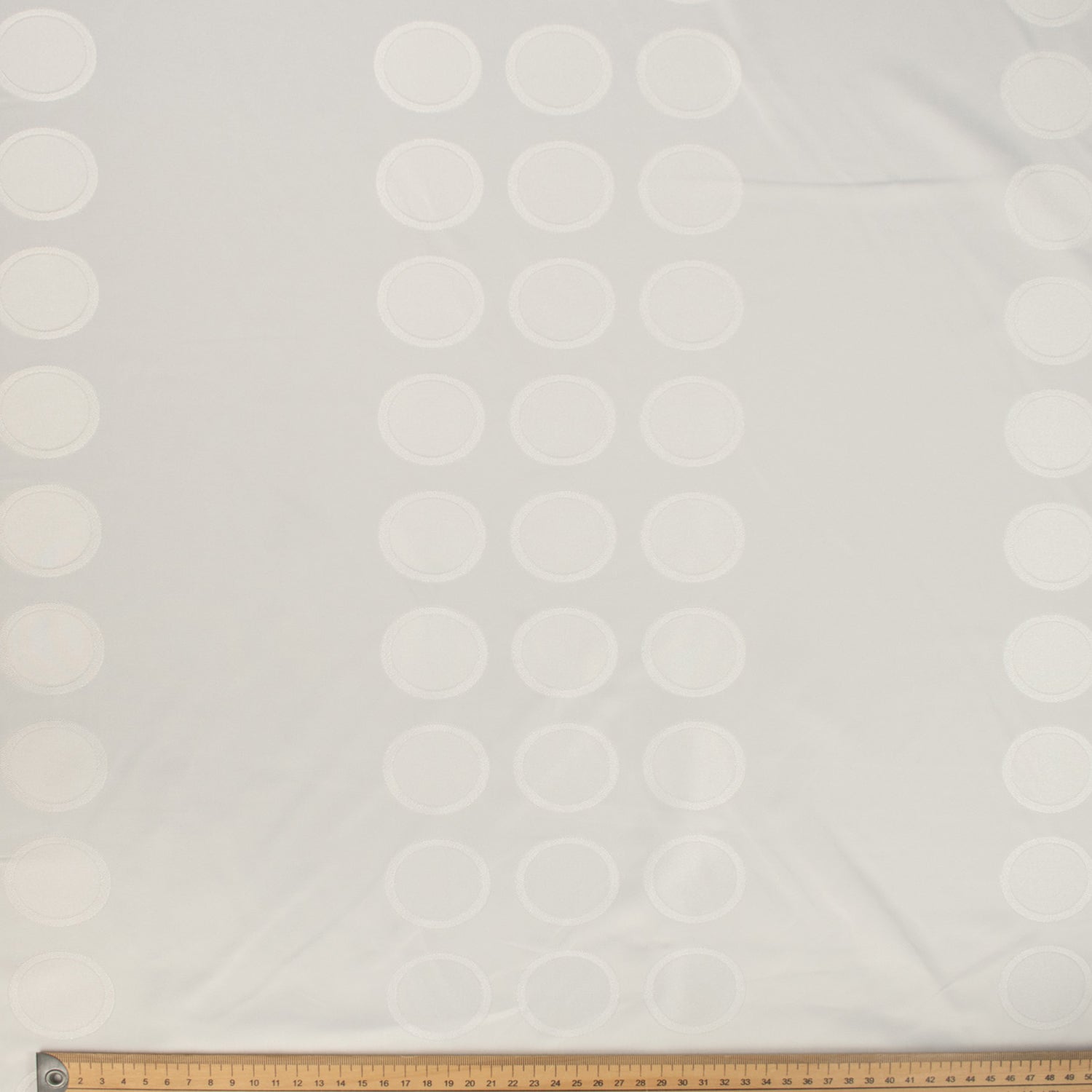 Furan by Zepel - Curtaining/Upholstery Snow White Larget Dots Jacquard