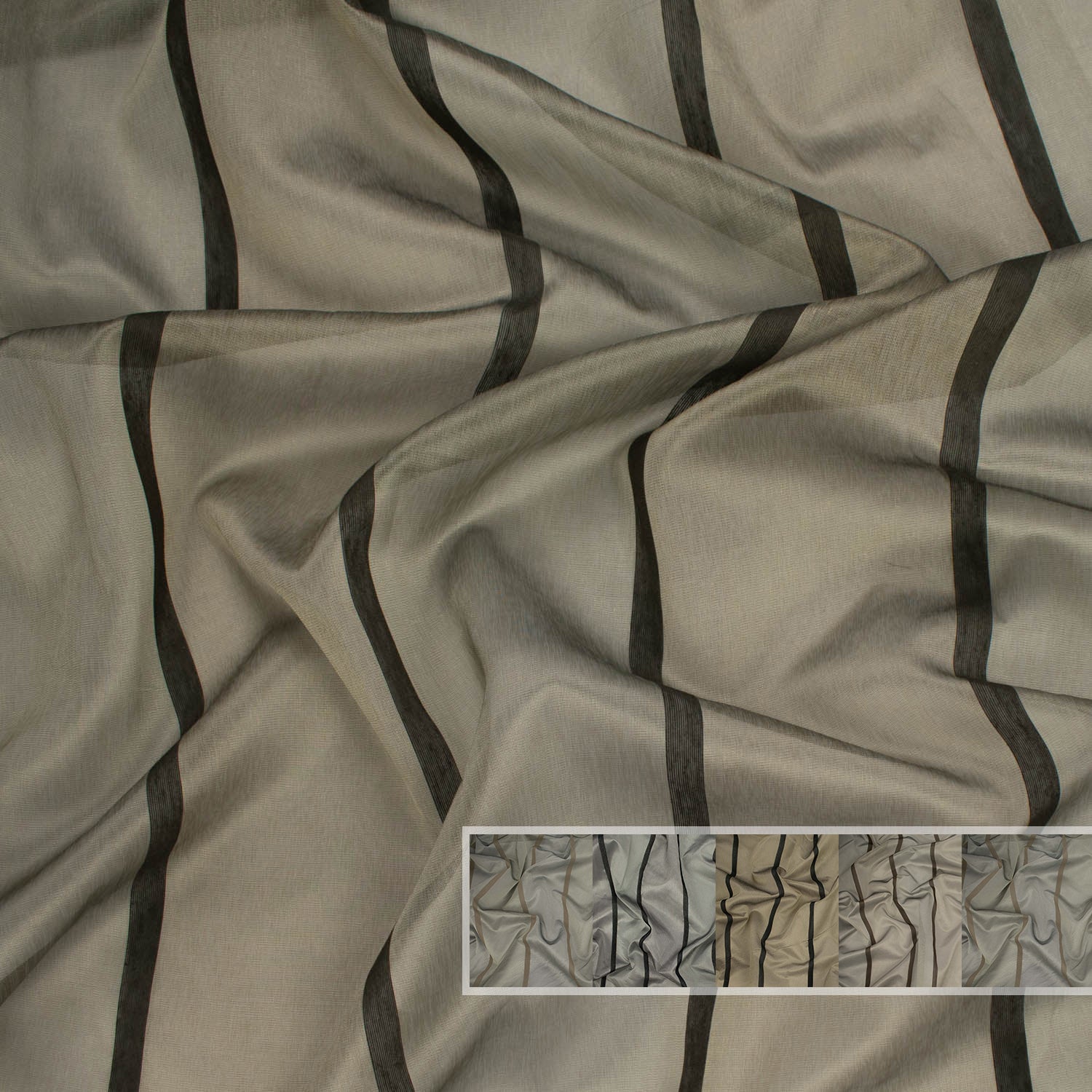 Galaxy by Gummerson Curtaining Stripes Sheer