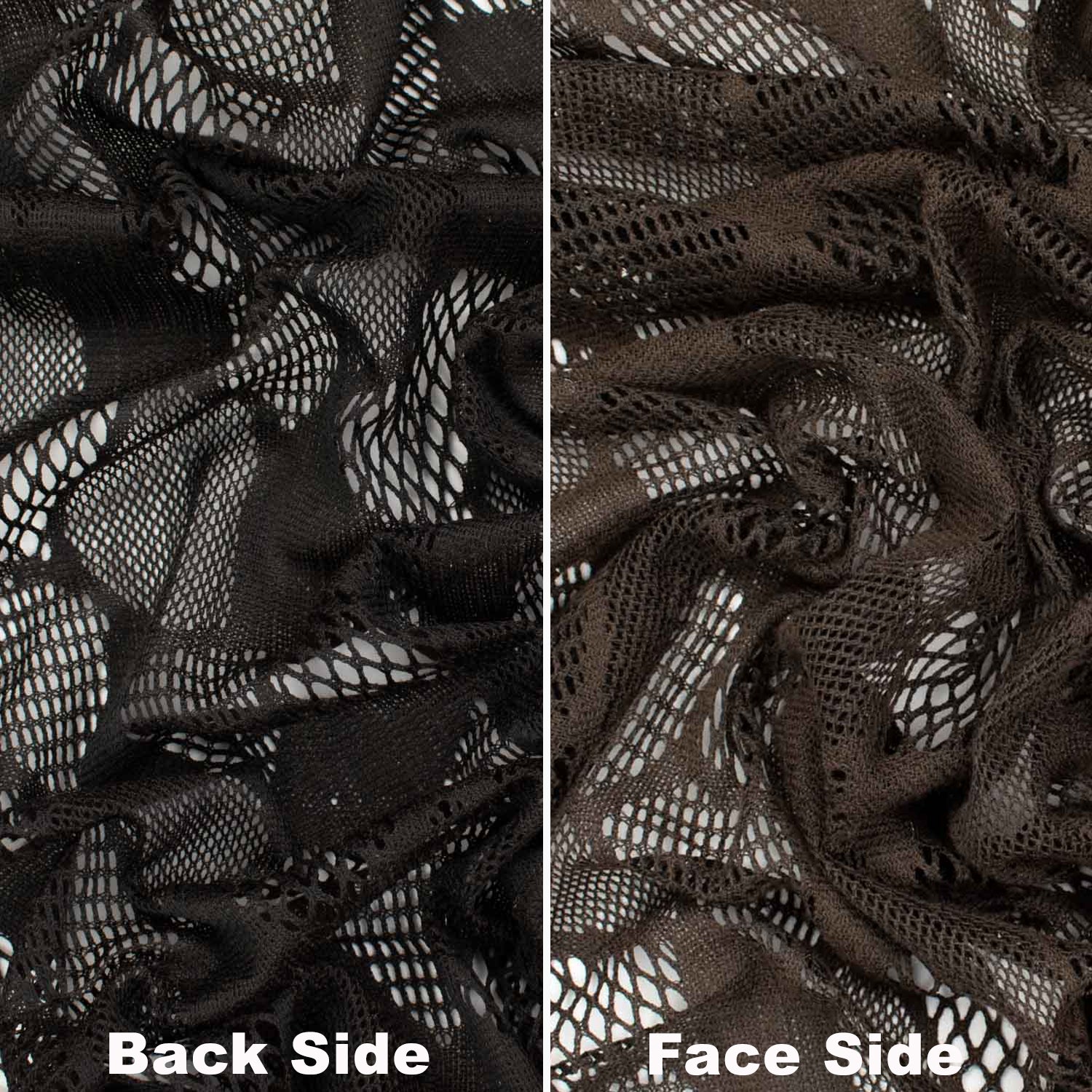 Air Flow Geometric Knit Reversible Tulle Mesh Brown & Black