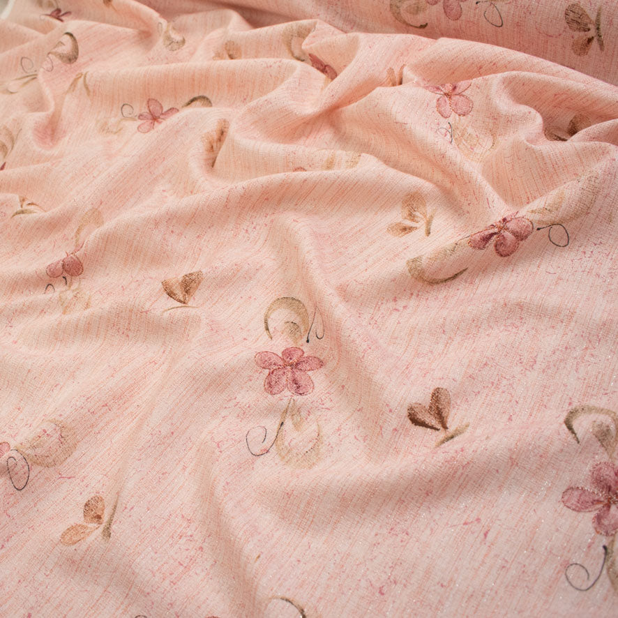 Glitter Embroidered Poly Linen Prints