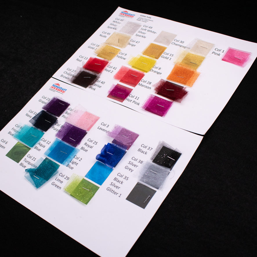 Glitter Tulle Sample Book