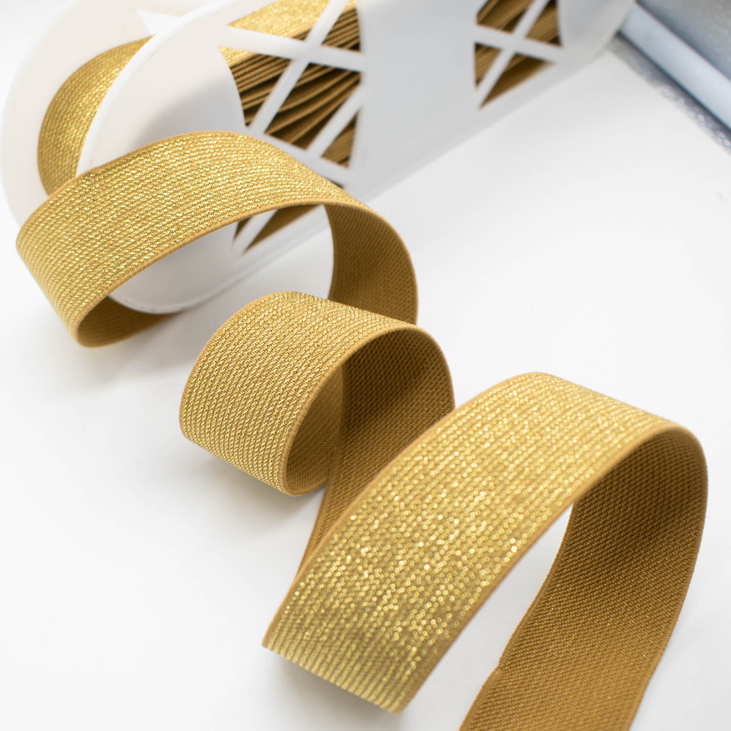 Simplicity Lurex Gold Sport Elastic 31mm