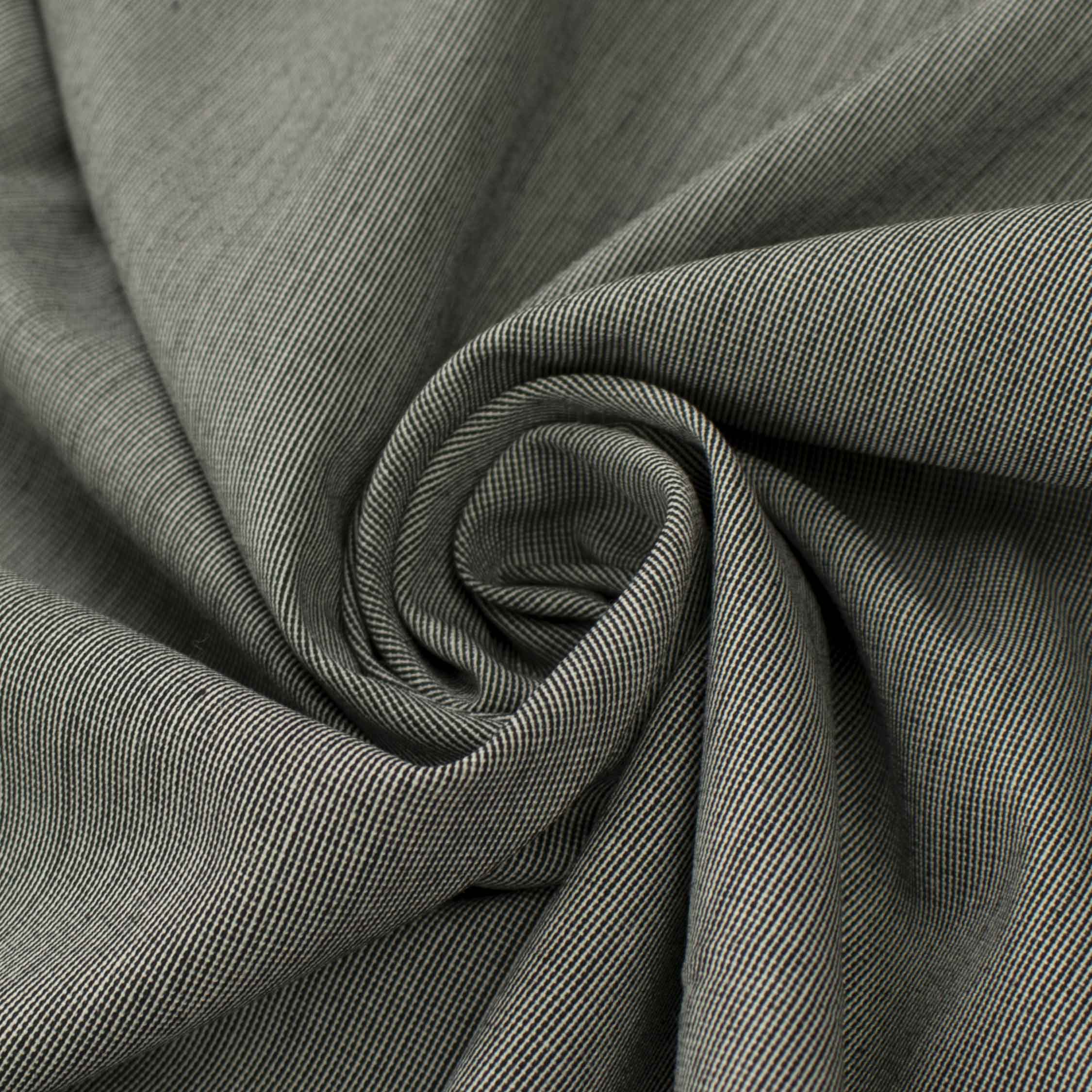 Japanese Nikkei Woven Light Suiting - Design-40567 Grey Micro Pinstripe