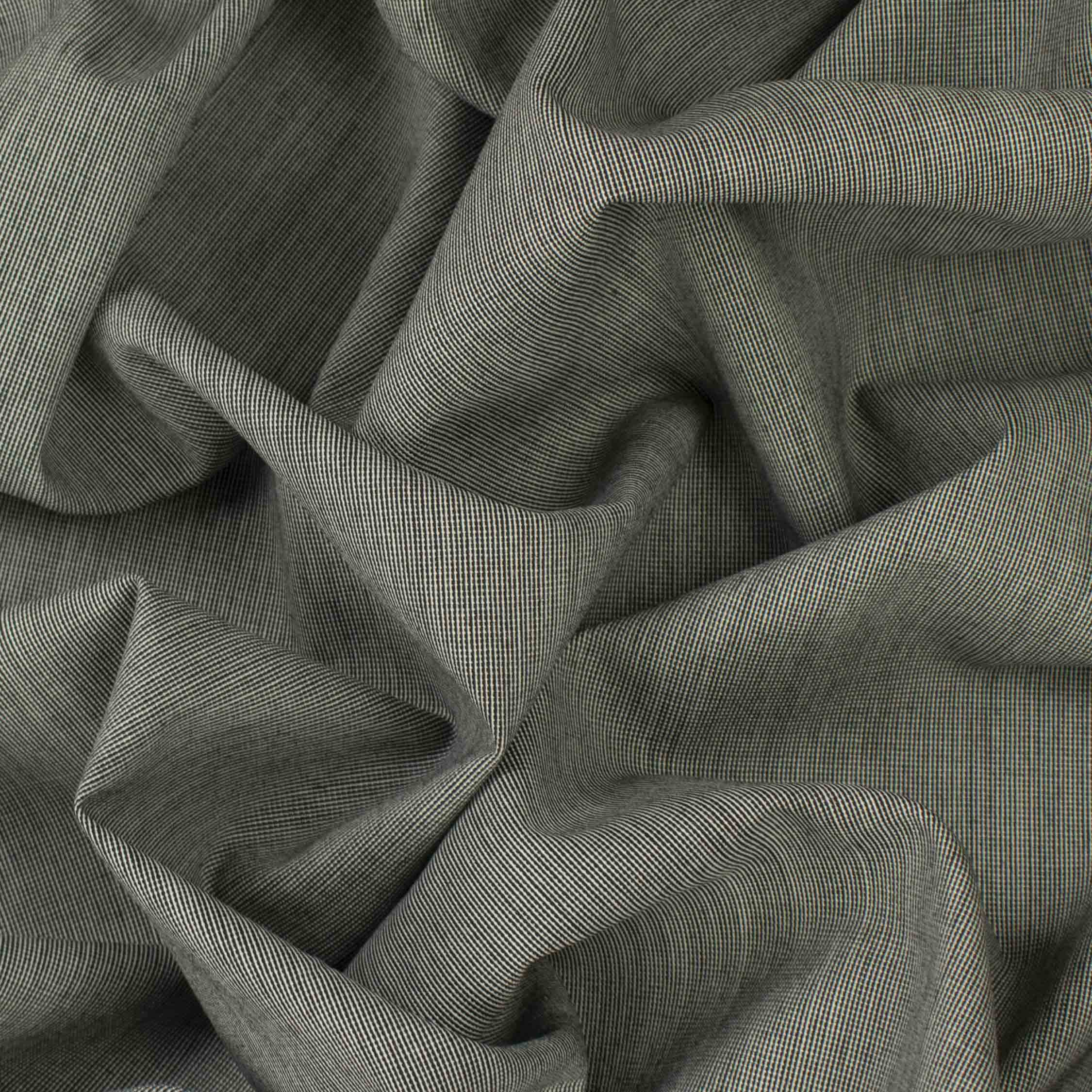 Japanese Nikkei Woven Light Suiting - Design-40567 Grey Micro Pinstripe