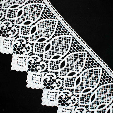Guipure Macrame Lace Trim White 20cm