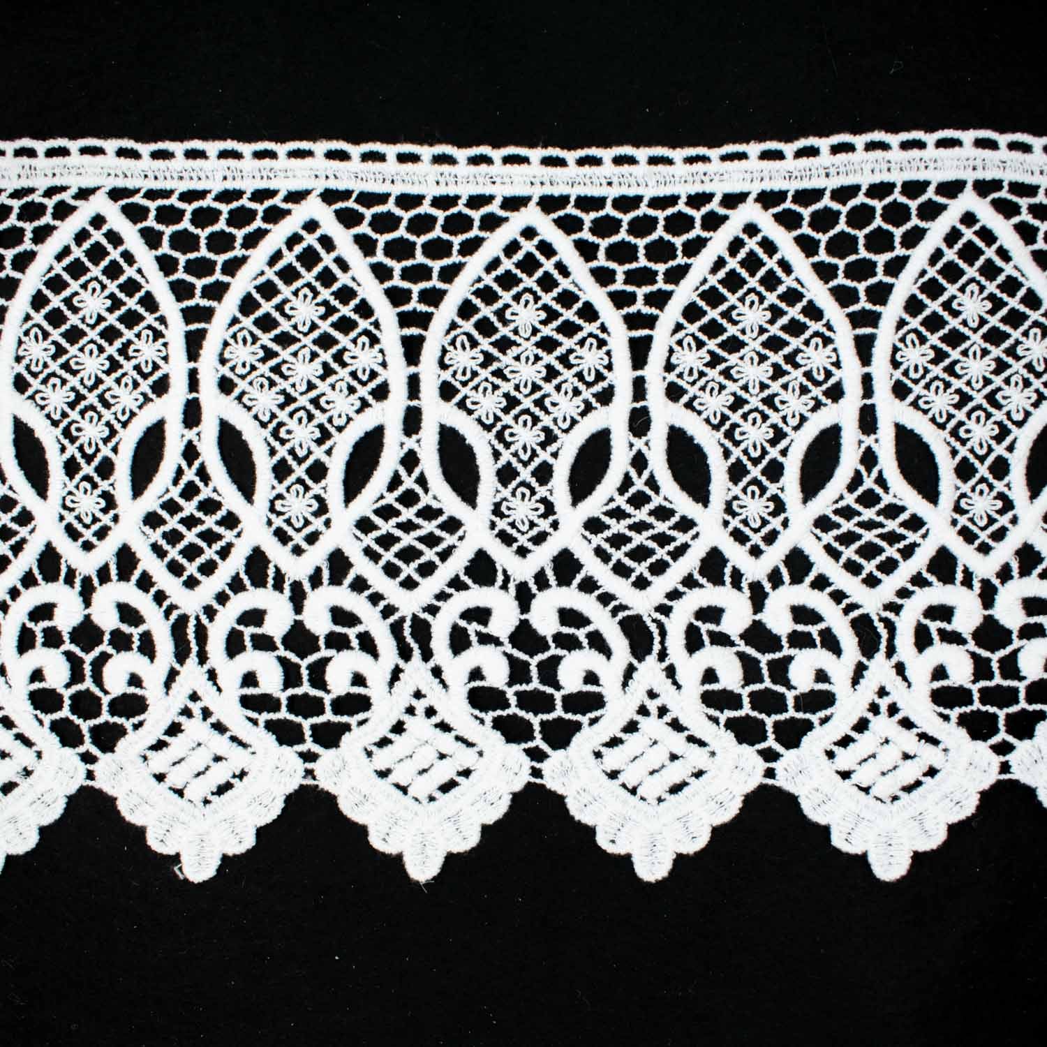 Guipure Macrame Lace Trim White 20cm