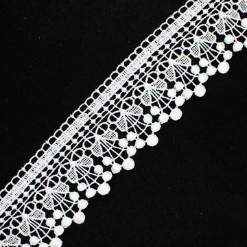Guipure Macrame Lace Trim White 7cm
