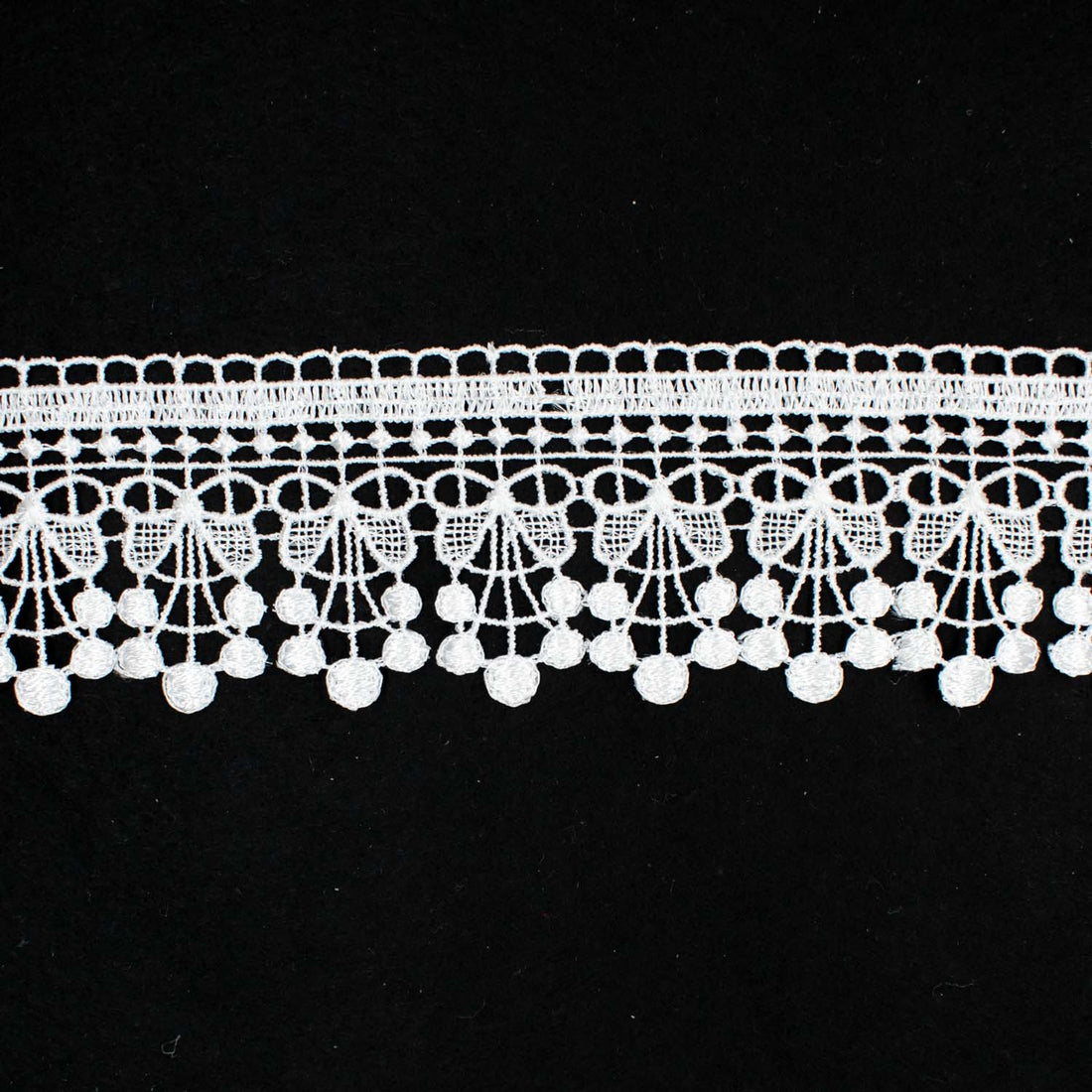 Guipure Macrame Lace Trim White 7cm