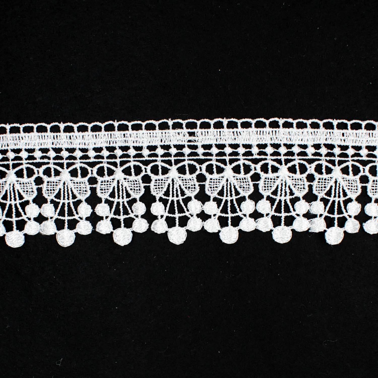 Guipure Macrame Lace Trim White 7cm