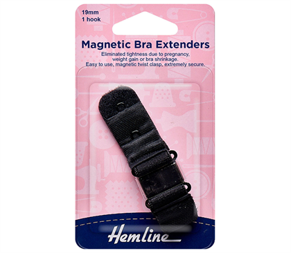 Hemline Bra Back Expander Extender 19mm 1 Hook Black – Homecraft Textiles