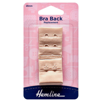 Hemline Bra Back Replacement 28mm - Nude 2 Hook