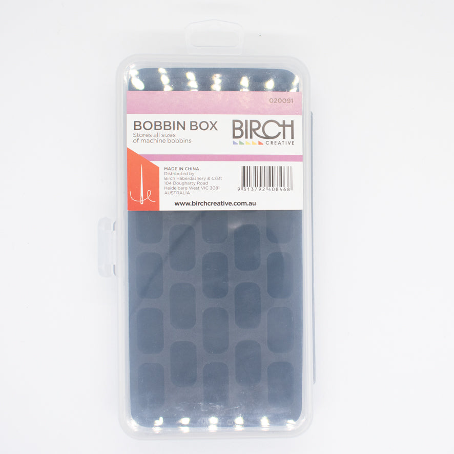 Birch Bobbin Box Black Foam 28 Slots