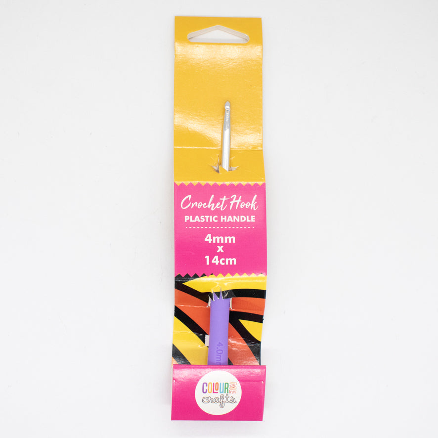 ColourMe Crafts Plastic Handle Crochet Hook 14cm