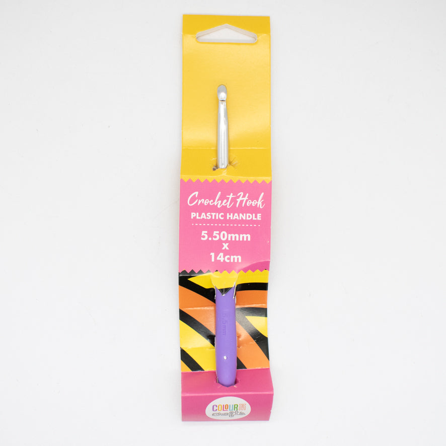 ColourMe Crafts Plastic Handle Crochet Hook 14cm