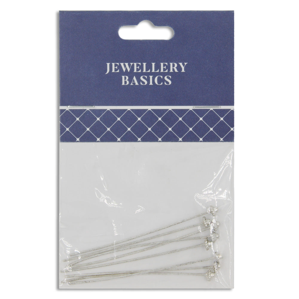 Head Pins 55mm Dark Silver Small 8Pcs