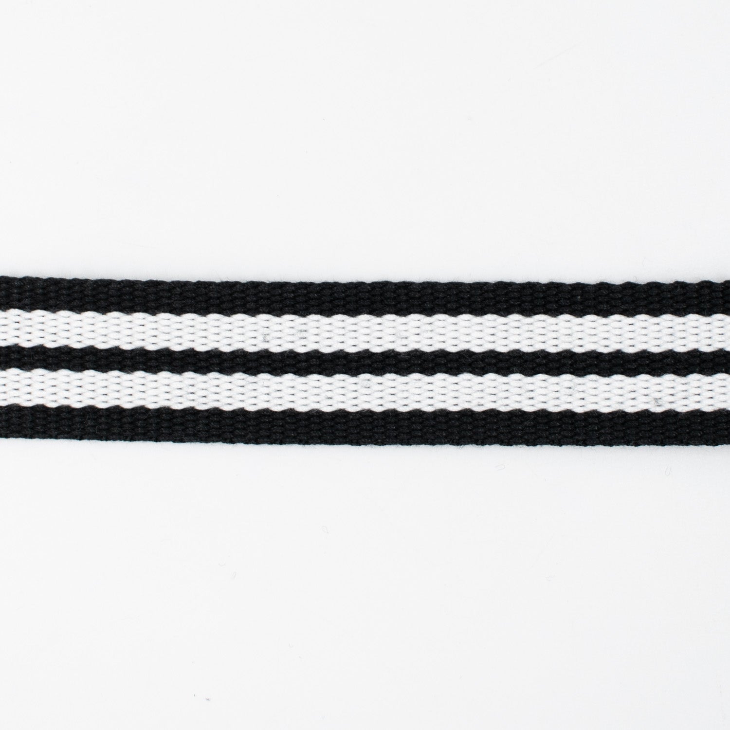 Simplicity Heavy Duty Belting Black and White Webbing 28mm