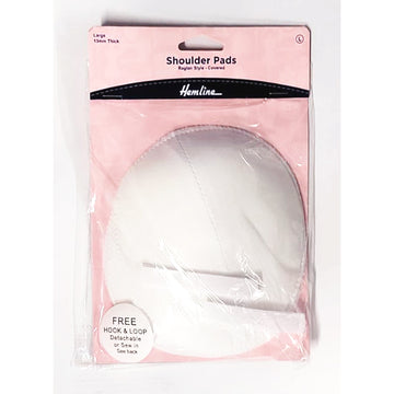 Hemline Shoulder Pads Layered Designer Raglan Large White 13mm Thick