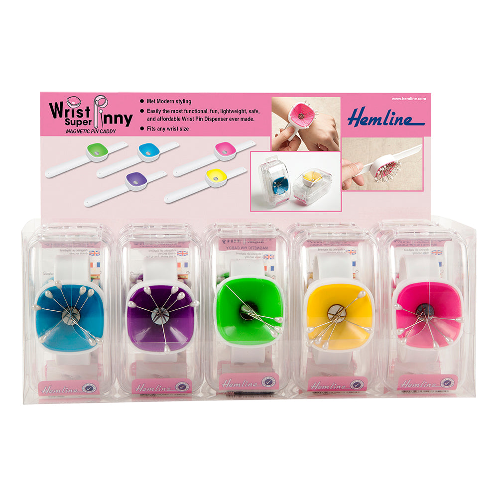 Hemline Wrist Pinny on Slapband Magnetic Pin Cushion Wristband
