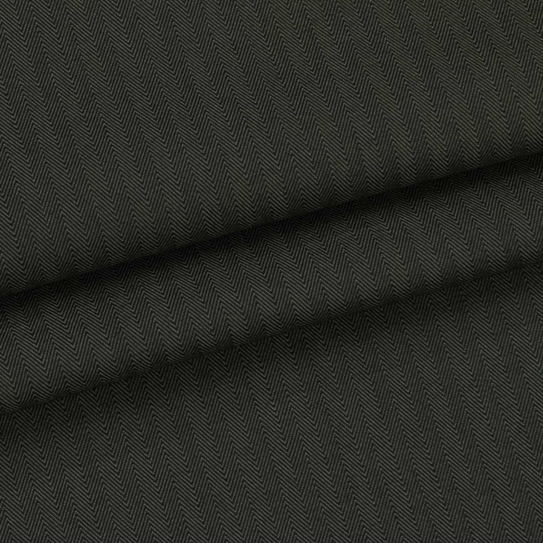Medium Weight Cotton Blend Suiting Charcoal Herringbone