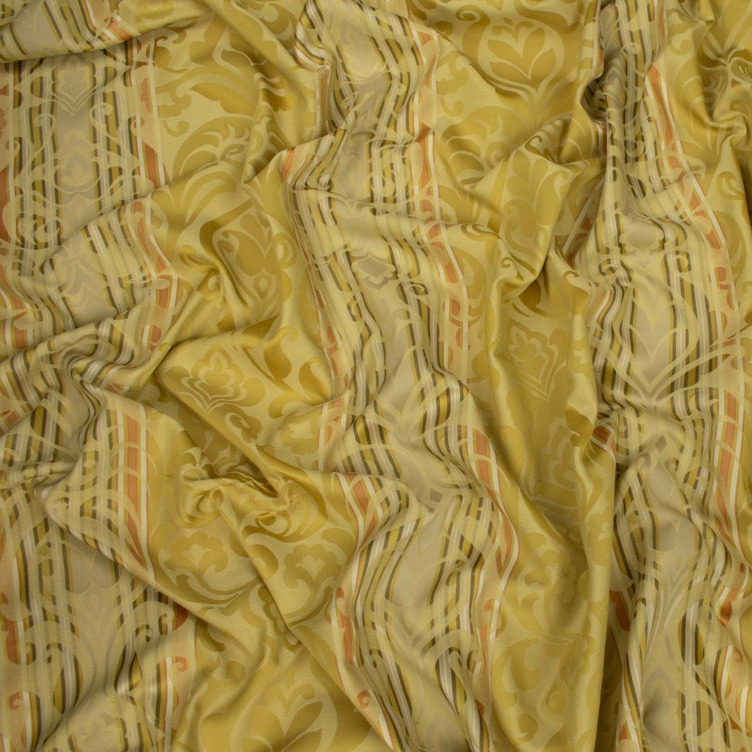 Hippo by Zepel - Curtaining/Upholstery Sateen Stripe Vintage Floral Jacquard