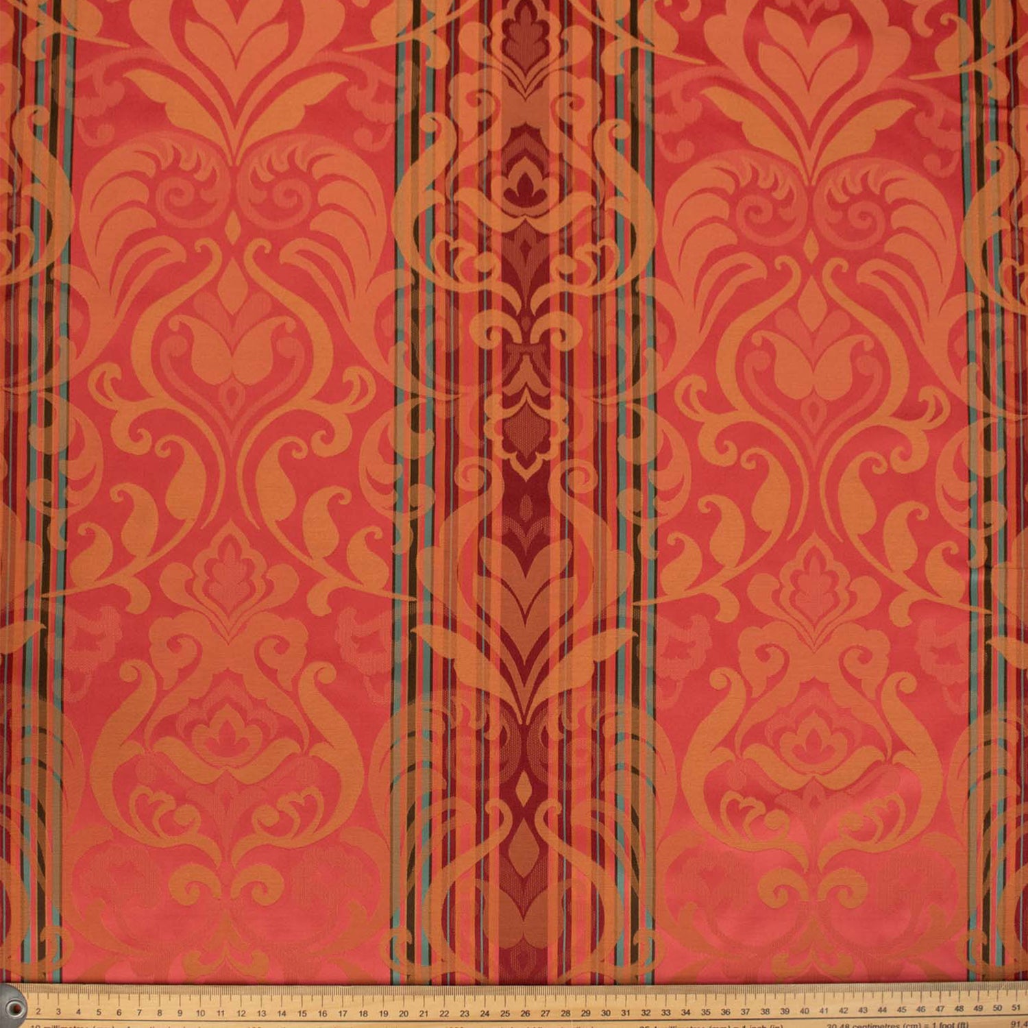 Hippo by Zepel - Curtaining/Upholstery Sateen Stripe Vintage Floral Jacquard