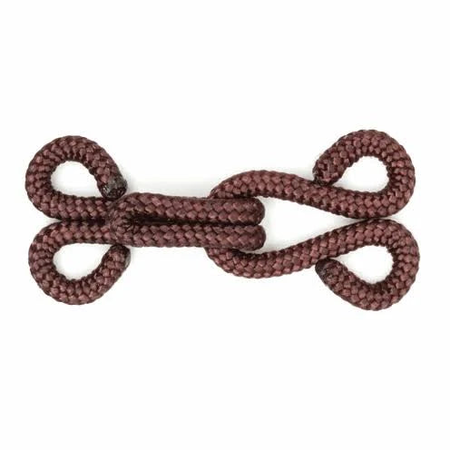 Hemline Fur Hooks & Eyes - Extra Large Brown 3 Sets