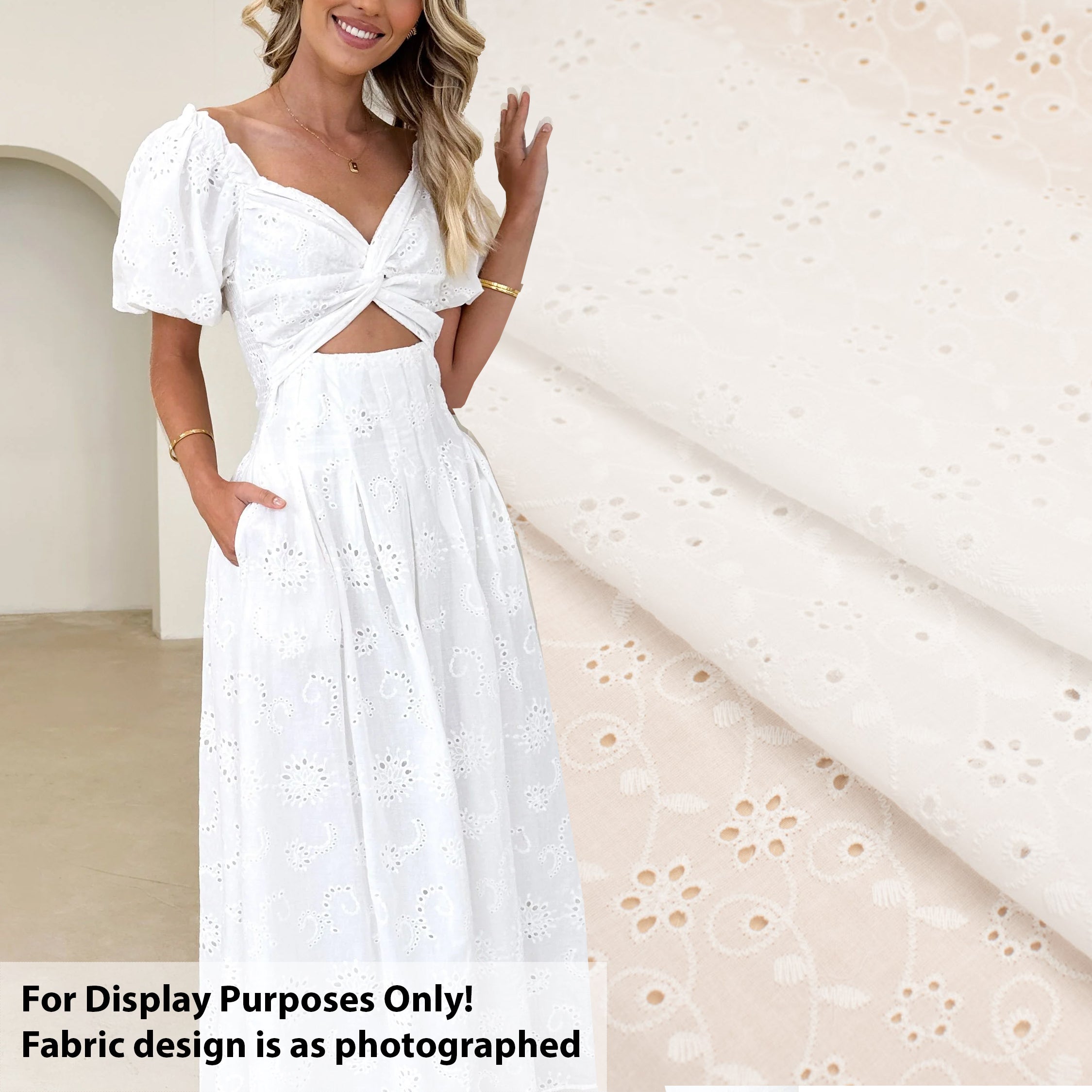 Broderie Anglaise 100% Cotton Embroidery