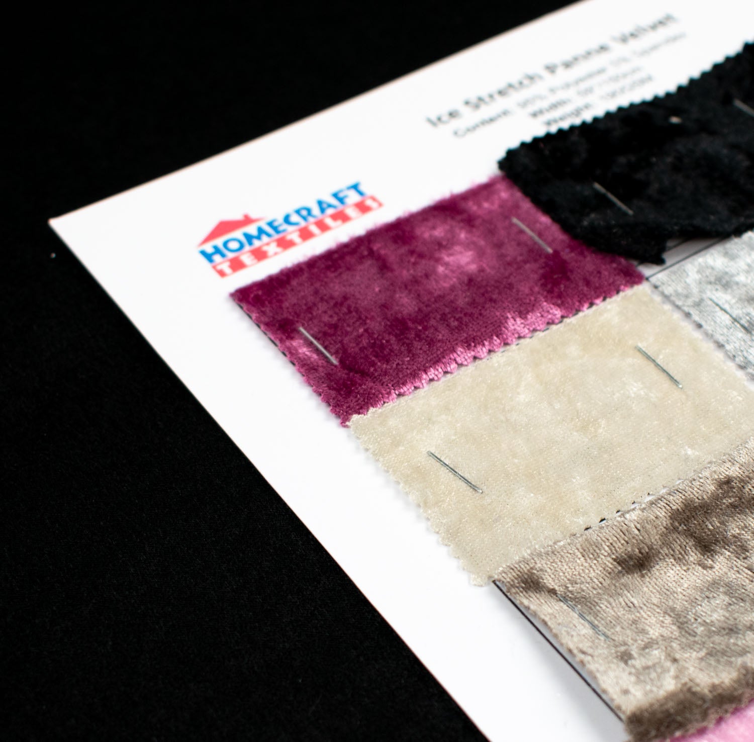Ice Stretch Panne Velvet Sample Book