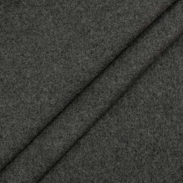 Italian Wool Felt Coating Dark Melange Grey