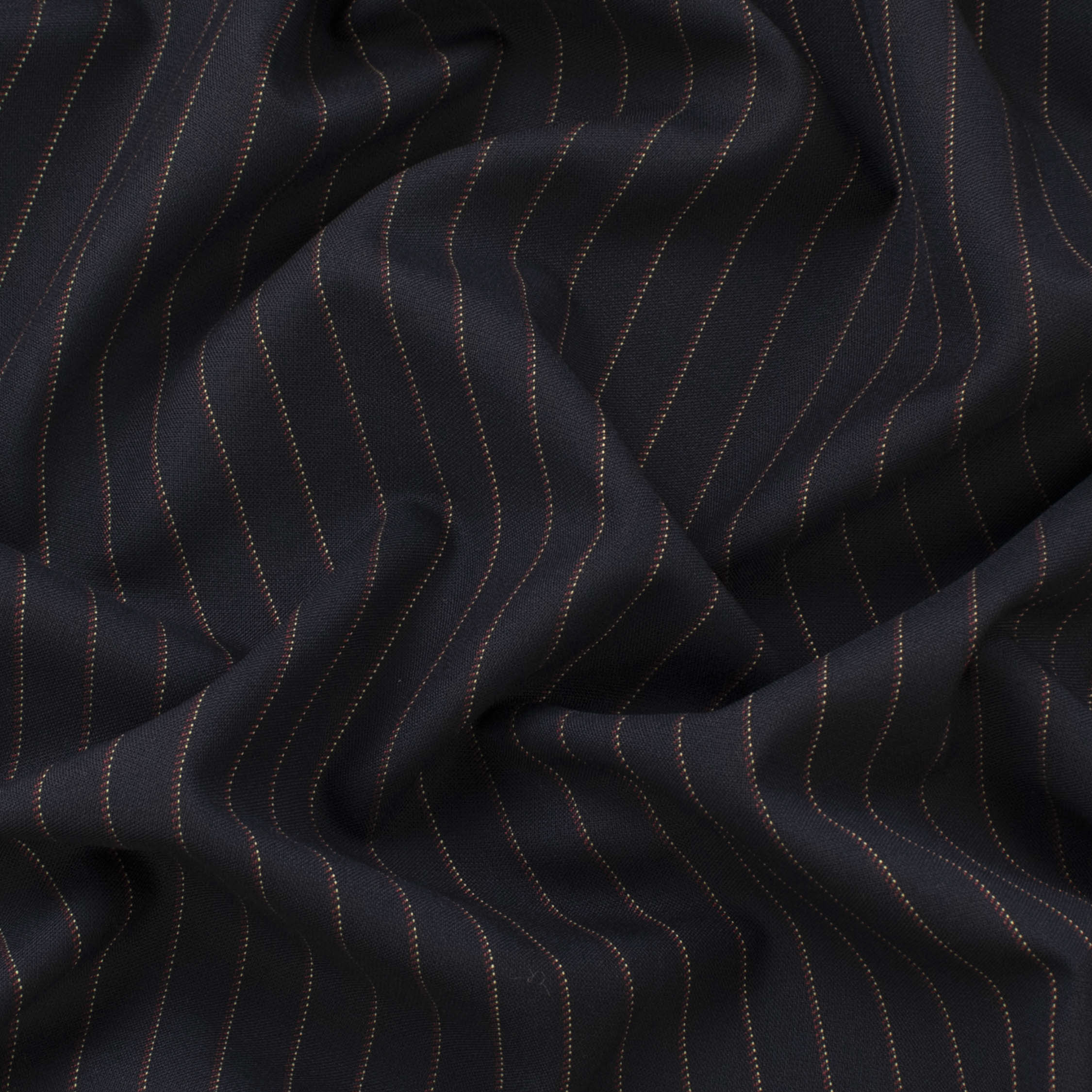 Japanese Nikkei Suiting Red Pinstripe on Black