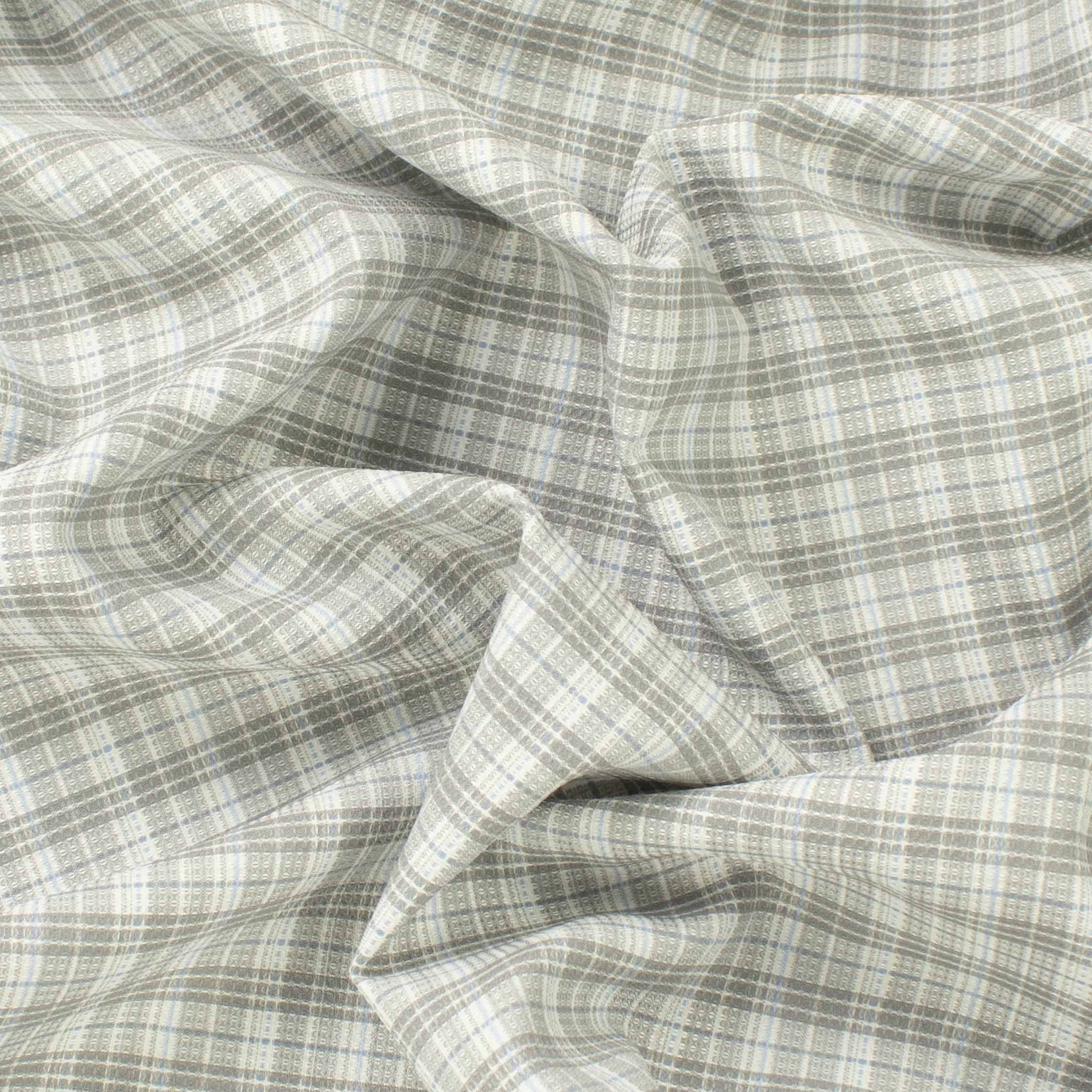 Japanese Nikkei Suiting - Silver Checks