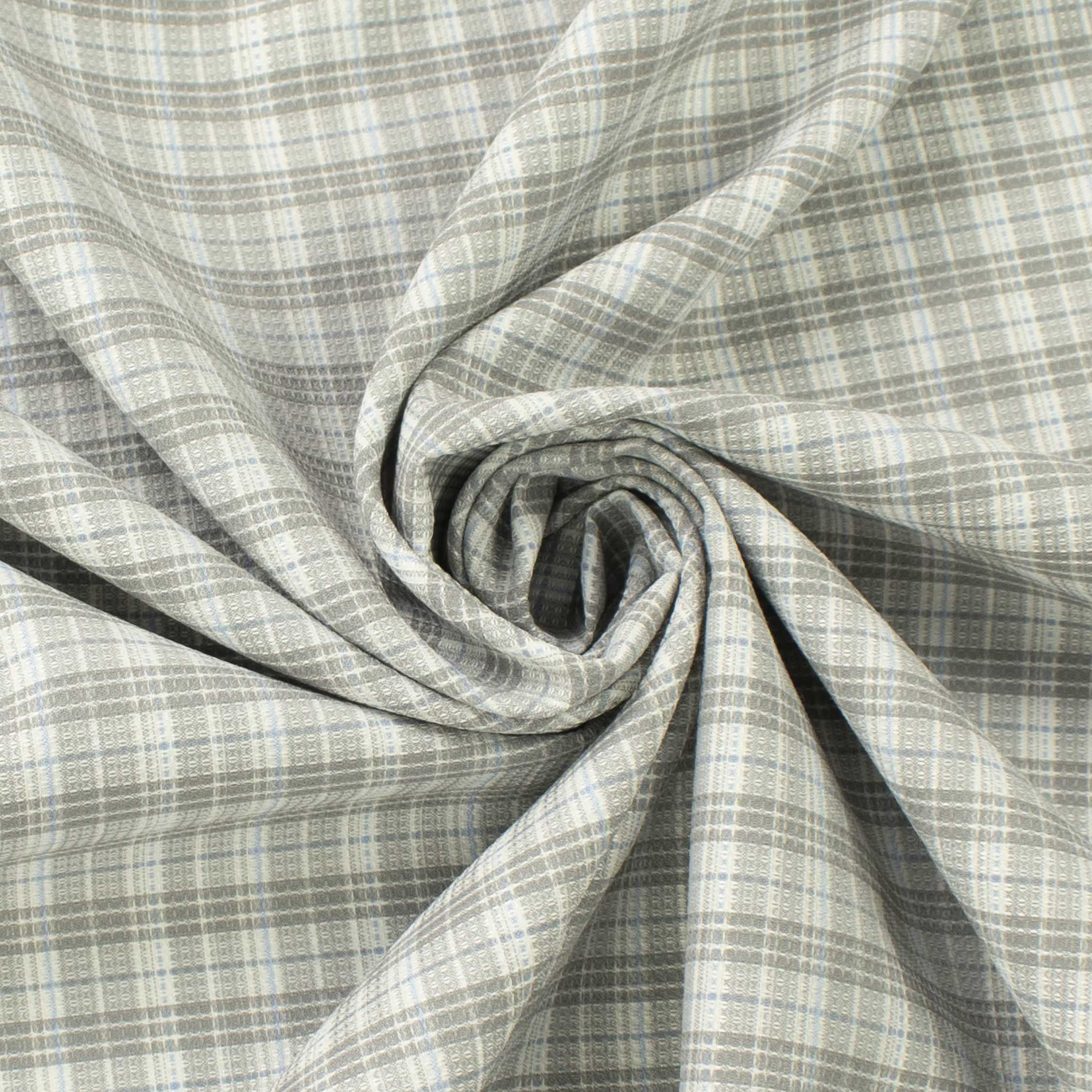 Japanese Nikkei Suiting - Silver Checks