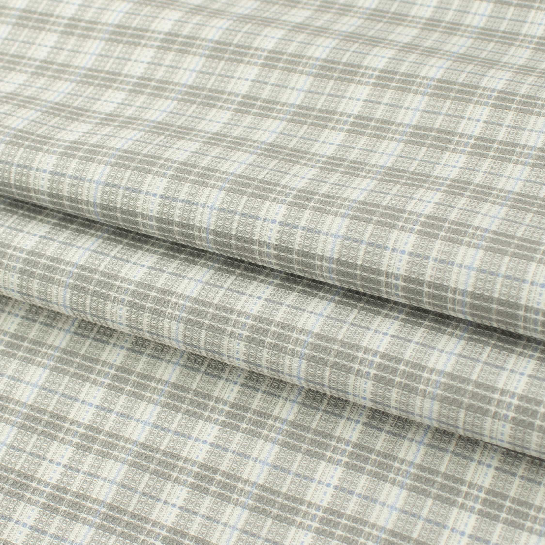 Japanese Nikkei Suiting - Silver Checks